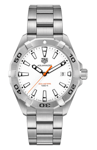 TAG Heuer Aquaracer Quartz 300M 41 Stainless Steel / White / Bracelet